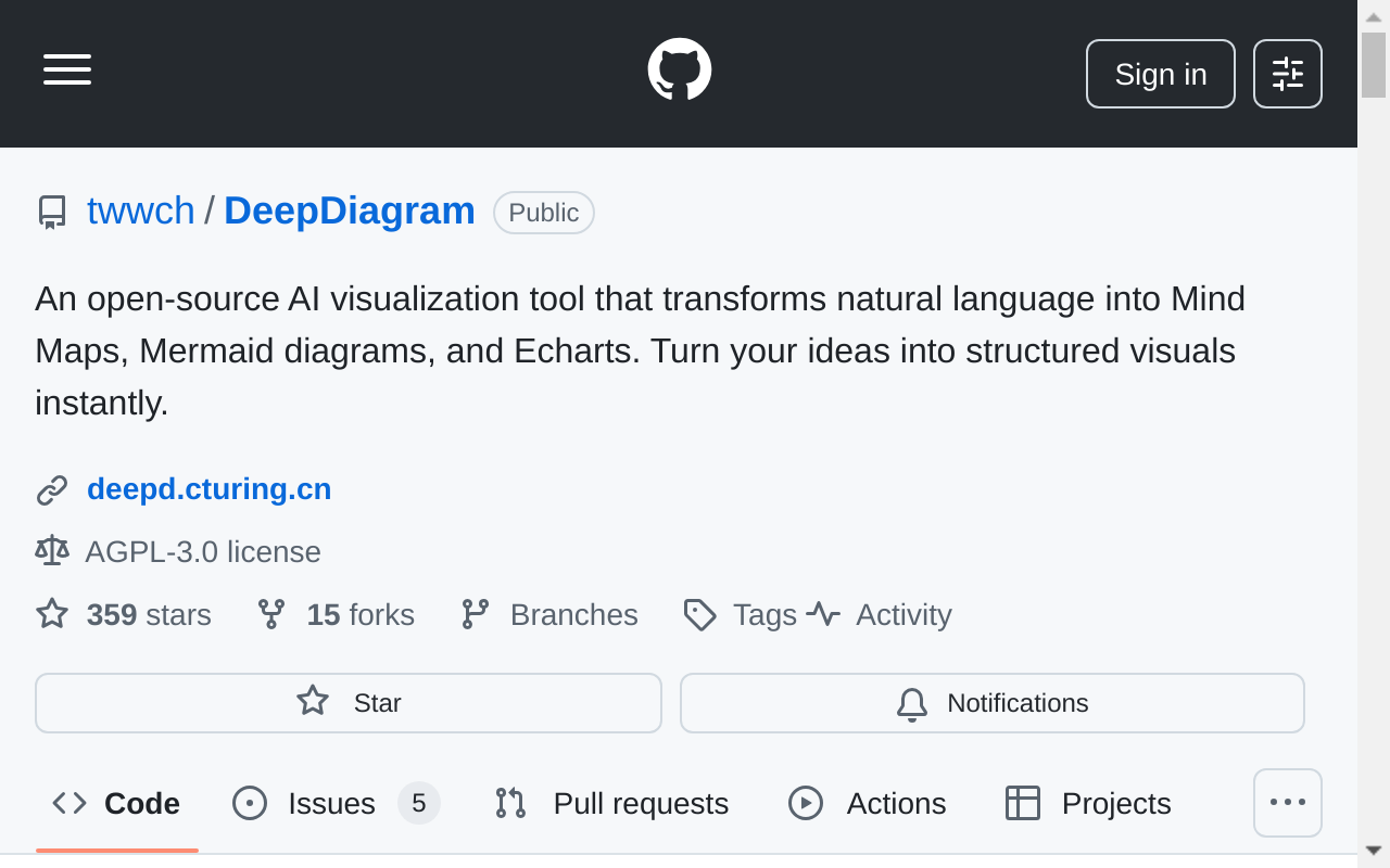 DeepDiagram:自然语言转思维导图与图表的AI工具