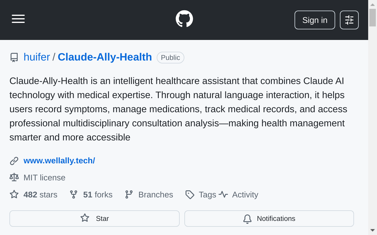 Claude-Ally-Health:智能医疗助手